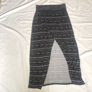 Summer High Low Maxi Skirt in Black